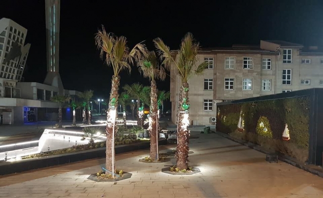 Aydınlatma çalışması ilçeye renk kattı