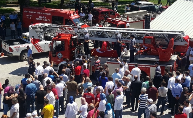 İtfaiye aracıyla son yolculuğuna uğurlandı