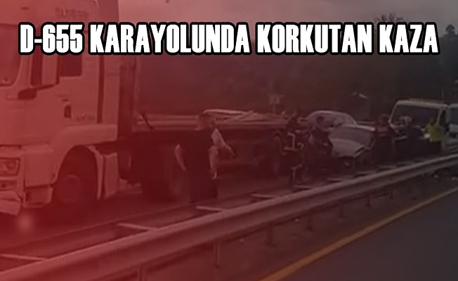 TIR’A ARKADAN ÇARPAN OTOMOBİLDEKİ 2 KİŞİ YARALANDI