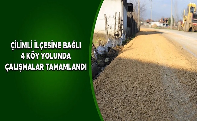 DÜZCE İL ÖZEL İDARESİ KÖY YOLLARINDA ÇALIŞMALARA DEVAM EDİYOR