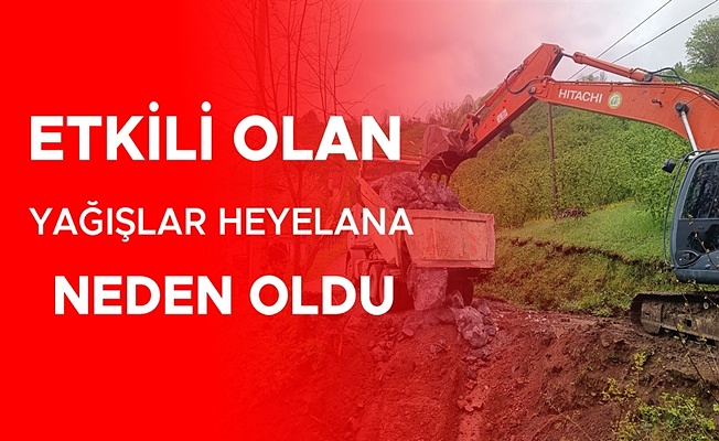 GÖLYAKA İLÇESİNDE MEYDANA GELEN HEYELANA MÜDAHALE EDİLDİ
