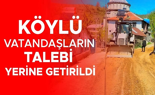 İL ÖZEL İDARESİ EKİPLERİ KÖY YOLUNDAKİ ÇALIŞMALARI TAMAMLADI