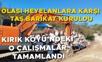 HEYELAN RİSKİ TAŞIYAN BÖLGELERDE ÇALIŞMALAR DEVAM EDECEK