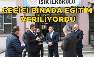 VALİ ASLAN YENİ OKUL İNŞAATINDA İNCELEMELERDE BULUNDU