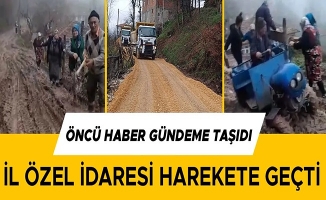 YENİYER KÖYÜ YOLUNDA ÇALIŞMA BAŞLATILDI