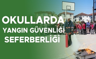 DÜZCE İTFAİYESİ 7 OKULDA EĞİTİM VE TATBİKAT YAPTI