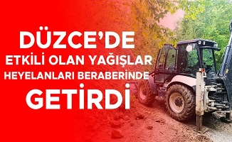 HEYELAN NEDENİYLE KAPANAN KÖY YOLU YENİDEN ULAŞIMA AÇILDI